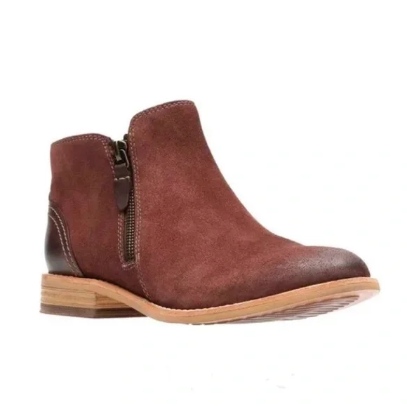 Clarks Shoes Clarks Maypearl Juno Leather Booties Poshmark